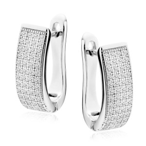 Cercei argint cu pietre si tortita DiAmanti Z0974DER_W-DIA (Argint 925‰ 3,5 g.)